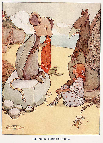 The Mock Turtle's Story in Alice in Wonderland, by Mabel Lucie Attwell